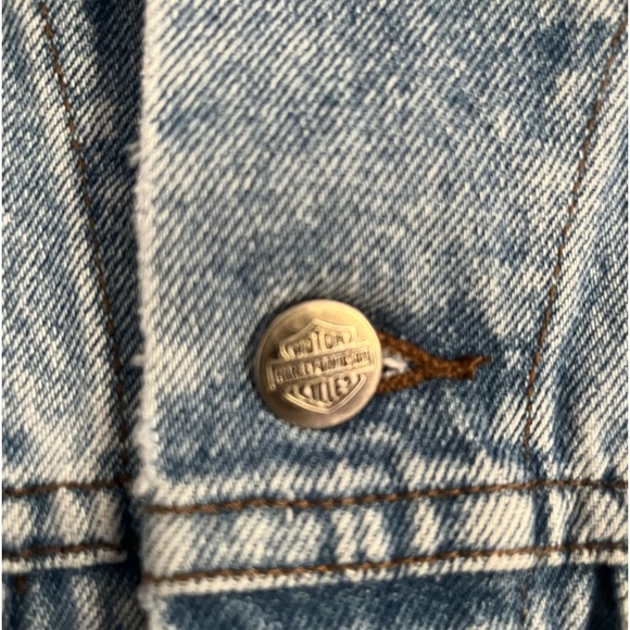 Harley Davidson RARE VTG 95th anniversary JEAN JACKET - Picture 4 of 9